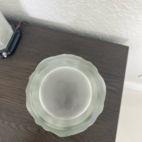 Barolac Forest Vase by Josef Inwald Frosted Crystal Czech Bohemian Vintage - Picture 5 of 6